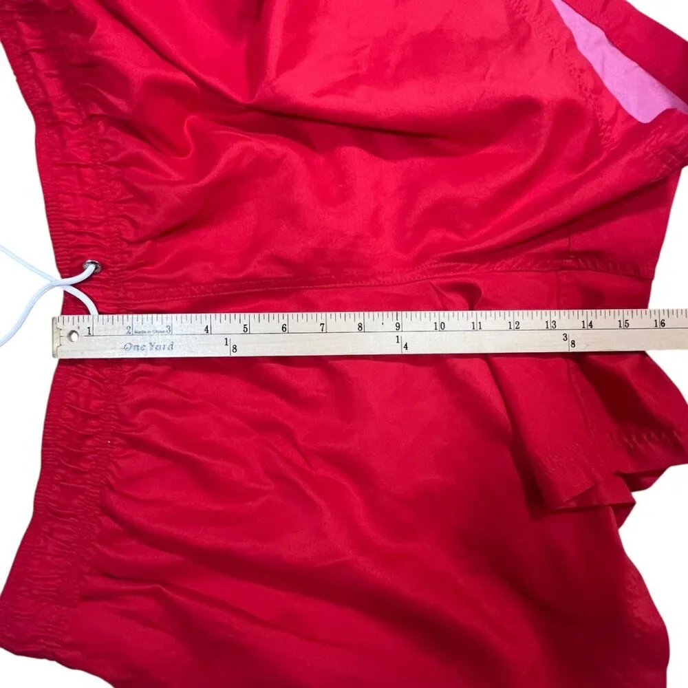 Lands End Swim Trunks XXL‎ Red Mesh Lined Shorts Quick Dry Casual Drawstring